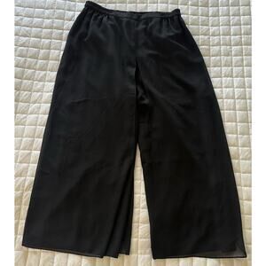 RM RICHARDS Womens Pants 22W Black Wide Leg Layered Palazzo Evening Cocktails